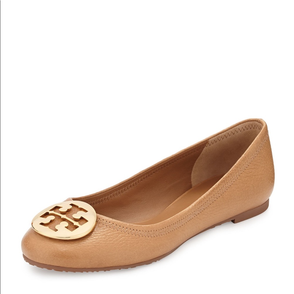 Tory Burch Tan Leather Ballet Flats